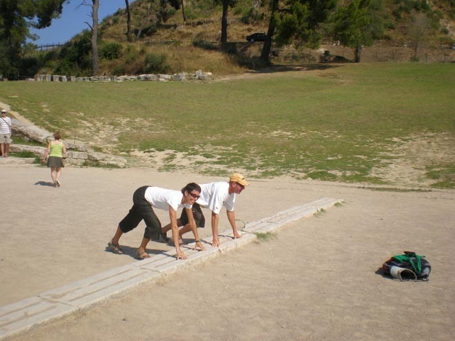 Ready on the starters blocks at the Olympia Stadium © Yacht Balvenie